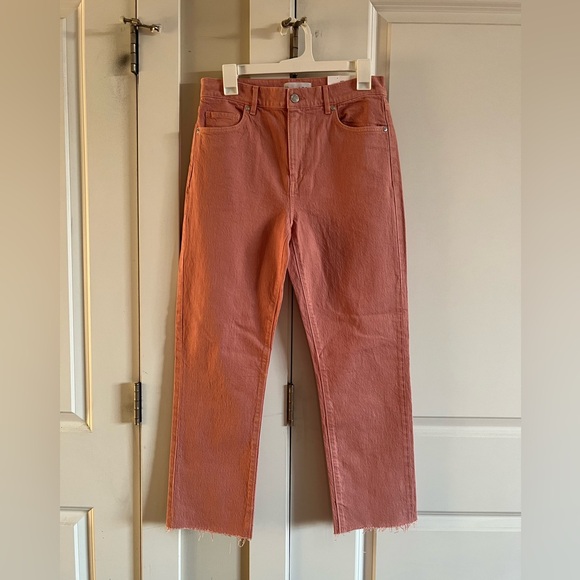 LOFT Denim - NEW LOFT STRAIGHT LEG HIGH WAIST PINK JEANS SIZE 26/2